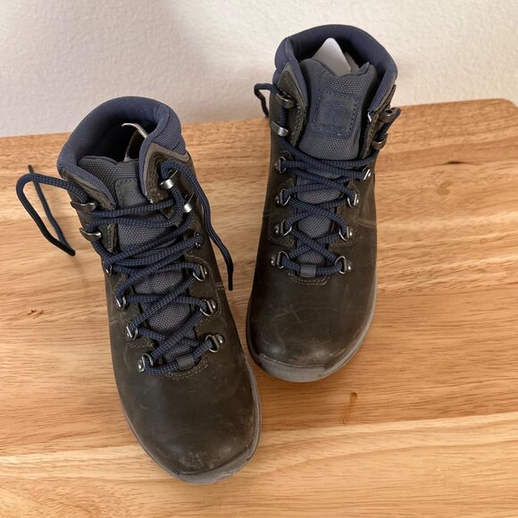 Timberland Mt Maddsen Women Distressed Leather Look Ankle Hiking Boot Grey  6.5 - Picture 6 of 12